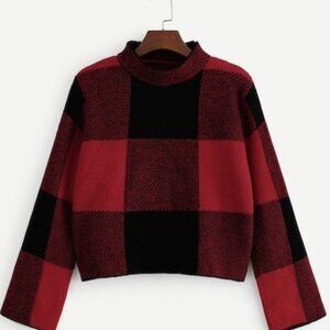 Red/Black Plaid Sweater
